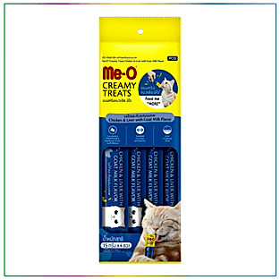 Me-O Creamy Tavuk&Ciğer ile Keçi Sütlü Kedi Ödülü 4*15 GR
