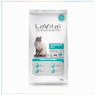 LaVital Cat Adult Sensitive Somon Balıklı Yetişkin Kedi Maması 12 Kg